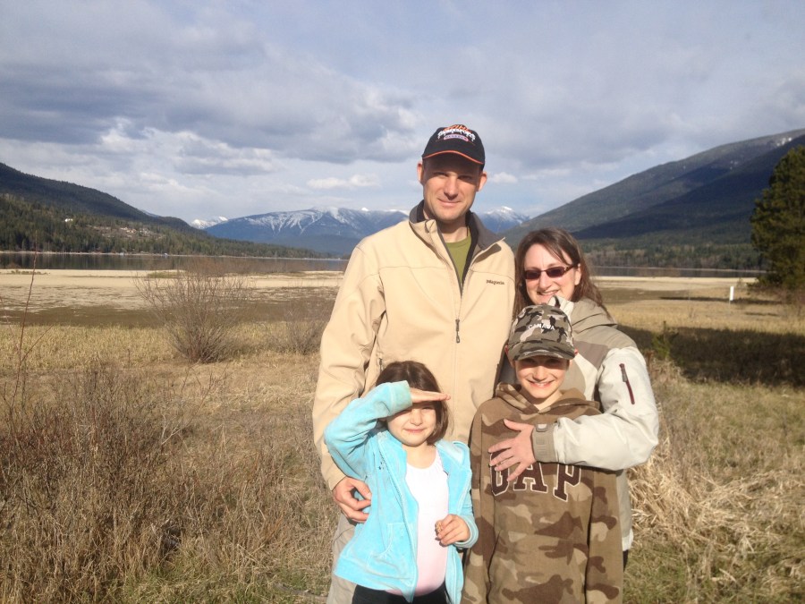 The Dehnel Family in Front of the Ephemeral Harrop Wetlands