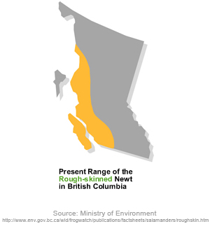 Rough-skinned Newt Range
