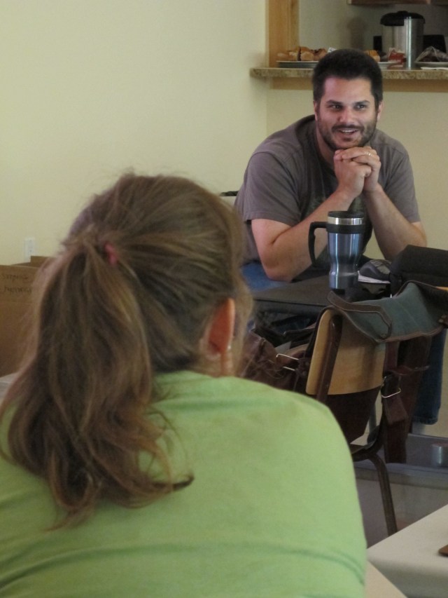 Ryan Durand giving a presentation on SEI. Photo by Jason Jobin.