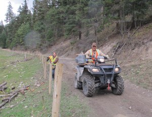 Dave Carleton's clever way to lay down barbed wire. Using his ATV to protect a wetland rather than destroy one.