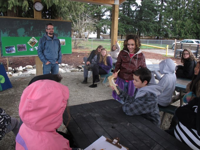 Student showing moose jaw
